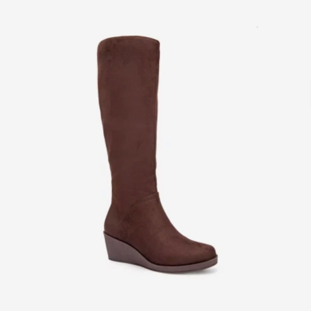 Aerosoles Binocular Knee High Boot Java‎ Faux suede size 9wide NWT in box